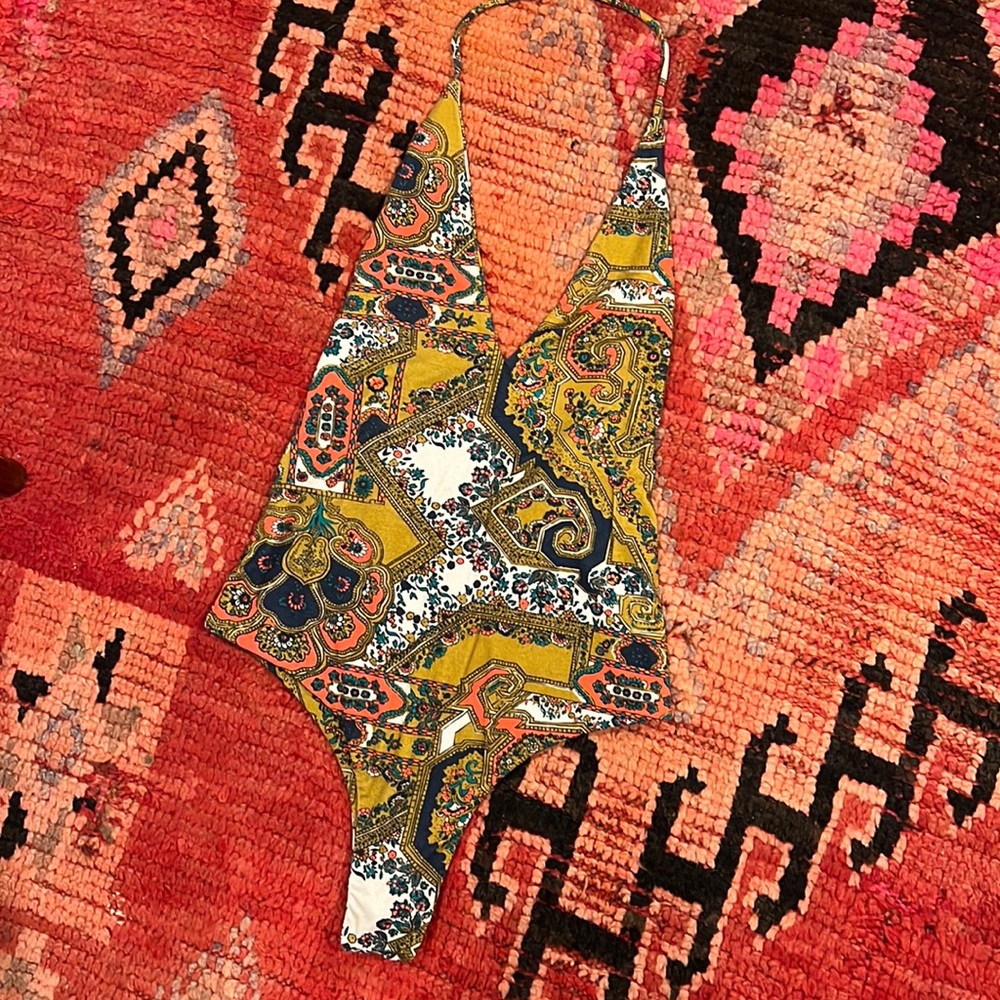 Novella Royale Rust Geo Paisley Bodysuit